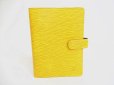 Photo1: LOUIS VUITTON Epi Yellow Document Holders Medium Ring Agenda Cover #8622 (1)