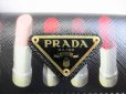 Photo10: PRADA Black Saffiano Leather Lipstick Motif Trifold Wallet Wallet #8628