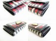 Photo7: PRADA Black Saffiano Leather Lipstick Motif Trifold Wallet Wallet #8628