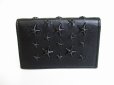 Photo2: JIMMY CHOO Starts Black Leather Credit Card Business Card Holder #8634 (2)