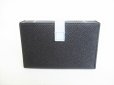 Photo2: CELINE Black Light Blue Leather Card Case Card Holder #8655 (2)