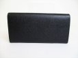 Photo2: BVLGARI Black Leather Logo Clip Bifold Long Wallet #8656 (2)