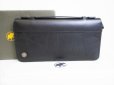 Photo1: HUNTING WORLD Battue Black Leather Clutch Bag Round Zip Wallet #8657 (1)