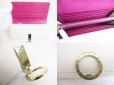 Photo8: BVLGARI White Agate Berry Tourmaline Leather Logo Clip Long Wallet #8672