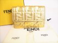 Photo1: FENDI Zucca Gold Leather Bifold Wallet Conpact Wallet #8675 (1)