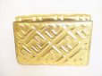 Photo2: FENDI Zucca Gold Leather Bifold Wallet Conpact Wallet #8675 (2)