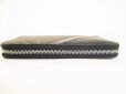 Photo6: FENDI Zucca Canvas Black Leather Round Zip Long Wallet #8676