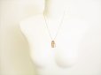 Photo10: HERMES O'Kelly Pink Gold Plated Gold Veau Swift Pendant Necklace #8702