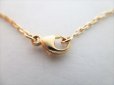 Photo11: HERMES O'Kelly Pink Gold Plated Gold Veau Swift Pendant Necklace #8702