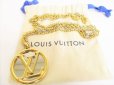 Photo9: LOUIS VUITTON LV Circle Gold Silver Chain Louise Long Necklace #8703