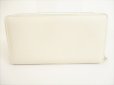 Photo2: GUCCI Vintage Logo Motif Pearl White Leather Round Zip Wallet #8712 (2)