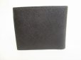 Photo2: PRADA Black Saffiano Leather Bifold Wallet Compact Wallet #8713 (2)