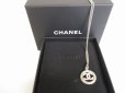 Photo1: CHANEL CC Logo Rhinestone Pendant Gold Chain Necklace #8721 (1)