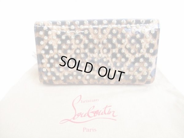 Photo1: Christian Louboutin Animal Patent Leather Long Wallet MACARON #8729