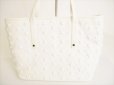 Photo2: Jimmy Choo Plastic Stars White Leather Tote Bag Purse SASHA S #8733 (2)