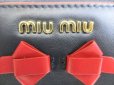 Photo10: miumiu Black Red Soft Calf Leather Round Zip Long Wallet #8735