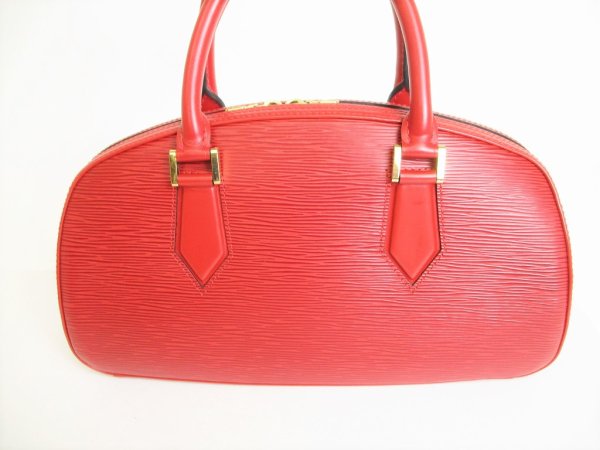 Photo2: LOUIS VUITTON Epi Red Leather Hand Bag Purse Jasmine #8736