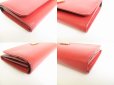 Photo7: PRADA Red Saffiano Rose Leather Flap Long Wallet Purse #8737