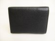 Photo2: miumiu Black Leather Madras Love Trifold Wallet Compact Wallet #8740 (2)