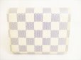 Photo2: LOUIS VUITTON Damier Azur Leather Trifold Wallet Purse Joey #8741 (2)