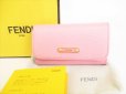 Photo1: FENDI Pink Leather 6pics Key Cases #8750 (1)