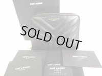 Saint Laurent Paris YSL Black Leather Bifold Wallet #8755