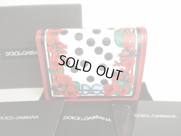 Photo1: DOLCE&GABBANA Multicolor Leather Bifold Wallet Purse #8763