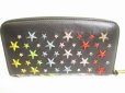 Photo2: Jimmy Choo Multicolor Metal Stars Black Leather Round Zip Wallet FILIPA #8768 (2)