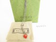 Photo1: GUCCI Sterling Silver Ag925 Interlocking G Heart Necklace #8775 (1)