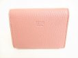 Photo2: FENDI Rose Leather Gold H/W Credit Card Business Card Holder #8783 (2)