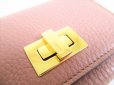 Photo9: FENDI Rose Leather Gold H/W Credit Card Business Card Holder #8783