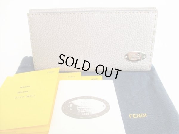 Photo1: FENDI Selleria Gray Leather Bifold Long Wallet #8790