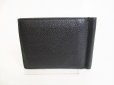 Photo2: BALENCIAGA Black Leather Bifold Wallet Compact Wallet #8801 (2)