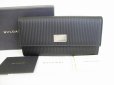 Photo1: BVLGARI Black Leather PVC Canvas Mirerige Flap Long Wallet #8802 (1)