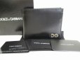 Photo1: DOLCE&GABBANA Black Leather Bifold Wallet Purse #8808 (1)