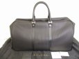 Photo1: BVLGARI Black PVC Leather Boston Bag Duffle Bag Gym Bag Travel Bag #8821 (1)