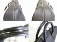 Photo7: BVLGARI Black PVC Leather Boston Bag Duffle Bag Gym Bag Travel Bag #8821