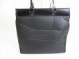 Photo2: HUNTING WORLD Black Nylon Tote Bag Hand Bag Shopping Bag #8830 (2)