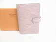 Photo1: LOUIS VUITTON Epi Lilac Document Holders Small Ring Agenda Cover #8832 (1)