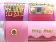 Photo9: miu miu Pink Red Soft Calf Leather 6 Pics Key Cases #8845