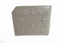 Photo2: Jimmy Choo Embossed Stars Gray Leather Bifold Wallet Compact Wallet #8854 (2)