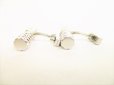 Photo3: LOUIS VUITTON Silver Plated Steel Cufflinks Cuffs #8864