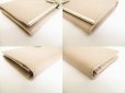 Photo7: Salvatore Ferragamo Gancini Beige Leather Bifold Long Wallet #8895