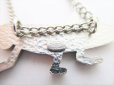 Photo9: CHANEL Vintage CC Logo Locust Motif Silver Chain Necklace #8904