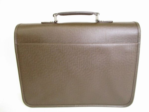 Photo2: LOUIS VUITTON Taiga Grizzly Leather Briefcase Business Bag w/Strap Anton #8908