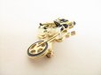 Photo2: CHANEL Vintage CC Logo Mademoiselle Motor Bike Motif Brooch #8935 (2)