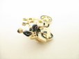 Photo3: CHANEL Vintage CC Logo Mademoiselle Motor Bike Motif Brooch #8935