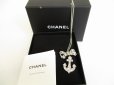 Photo1: CHANEL CC Logo Anchor Motif Silver Steel Chain Necklace #8938 (1)