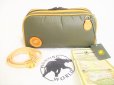 Photo1: HUNTING WORLD Green Nylon Brown Leather Crossbody Bag Purse #8942 (1)