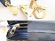 Photo9: Christian Dior Cannage Dark Blue Patent Leather Round Zip Wallet #8956